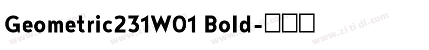 Geometric231W01 Bold字体转换